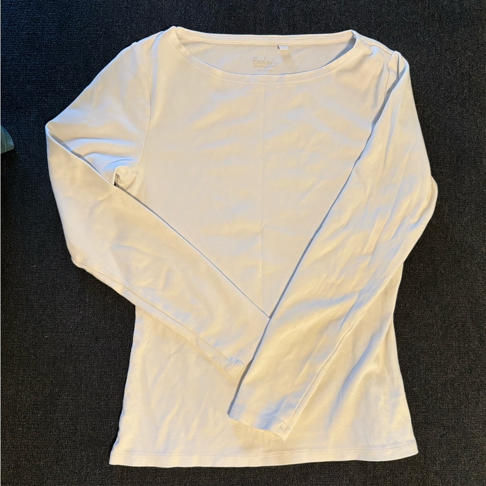 Boden Women's White Long Sleeve Top